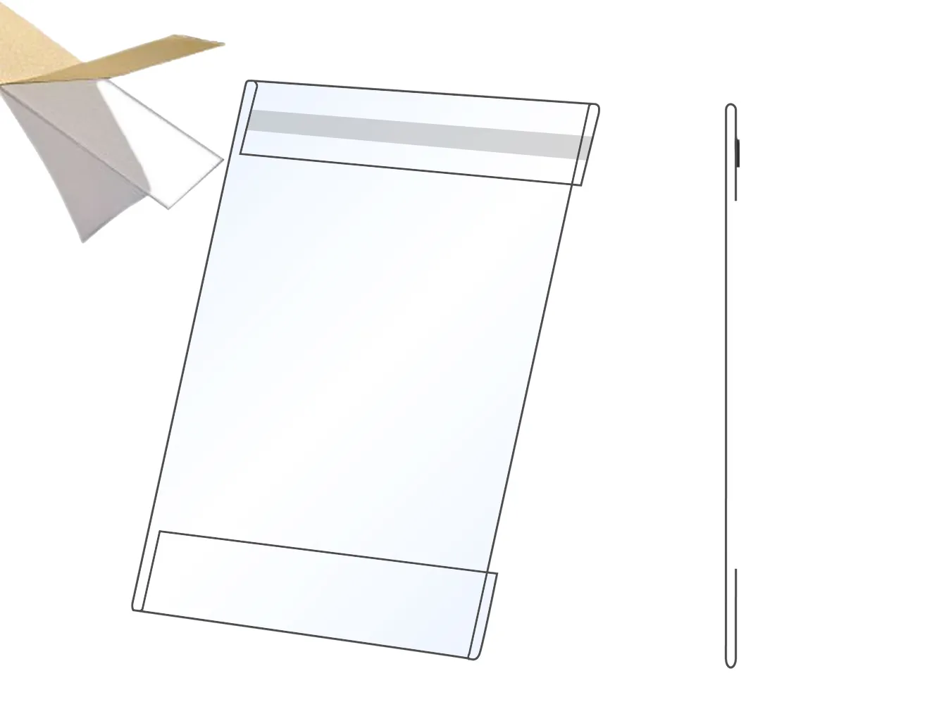 PVC Kapsa DL 1/3A4 tvar C na výšku Matný povrch Samolepící A-Z Reklama CZ