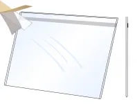 PVC Kapsa 30x50 tvar U na šířku Lesklý povrch - Samolepící