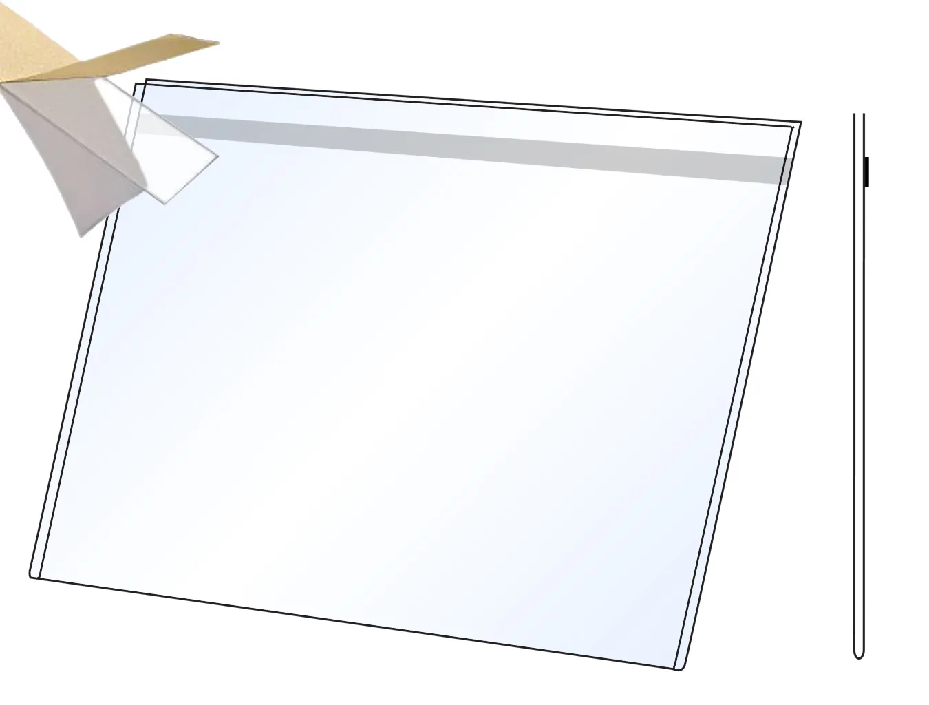 PVC Kapsa 60x120 tvar U na šířku Matný povrch - Samolepící A-Z Reklama CZ