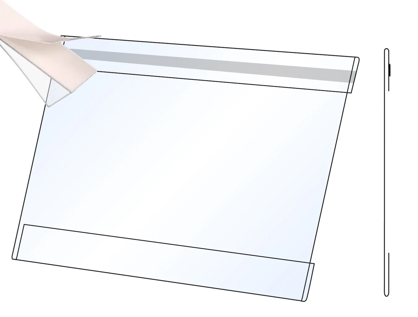 PVC Kapsa A2 tvar C na šířku Matný povrch Samolepící Pěnovka A-Z Reklama CZ