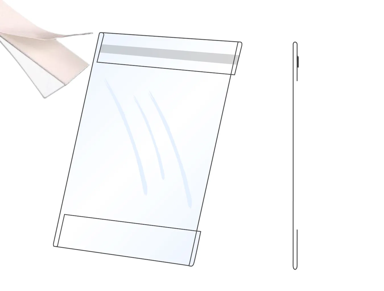 PVC Kapsa 1/2A4 tvar C na výšku Lesklý povrch Samolepící Pěnovka A-Z Reklama CZ