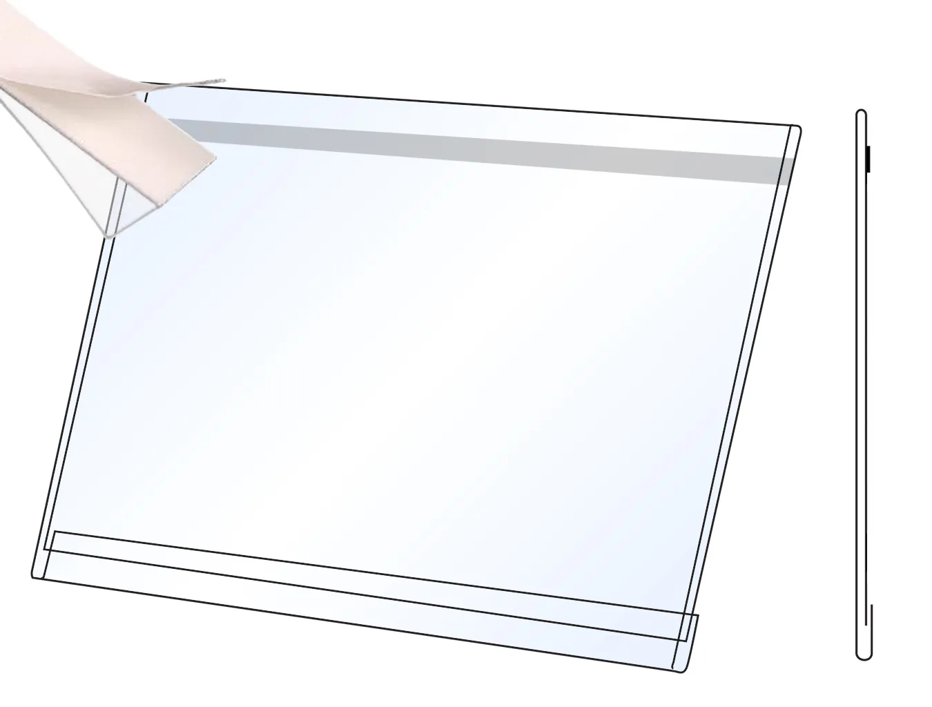 PVC Kapsa A3 tvar O na šířku Matný povrch Samolepící Pěnovka A-Z Reklama CZ