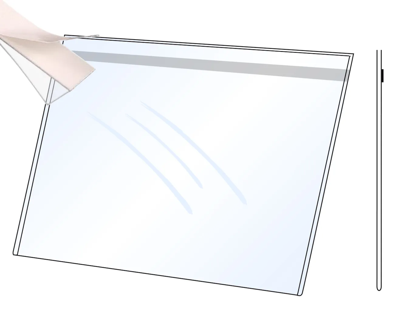 PVC Kapsa 40x80 tvar U na šířku Lesklý povrch Samolepící Pěnovka A-Z Reklama CZ