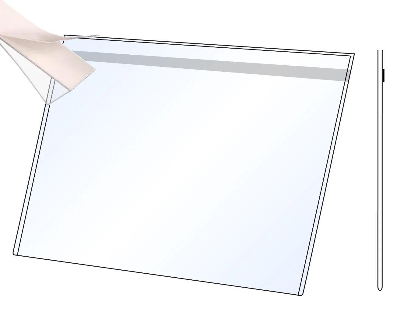 PVC Kapsa 60x120 tvar U na šířku Matný povrch Samolepící Pěnovka A-Z Reklama CZ