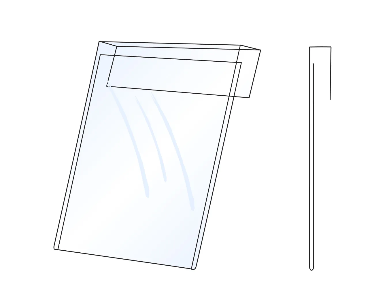 PVC Závěsná kapsa A4 na výšku Lesklý povrch A-Z Reklama CZ