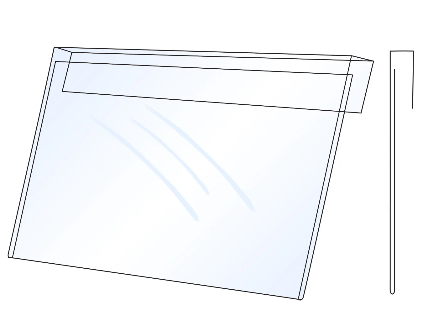 PVC Závěsná kapsa A6 na šířku Lesklý povrch A-Z Reklama CZ