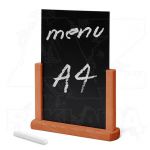 Dřevěný popisovatelný menu stojánek A4 - Světle hnědý