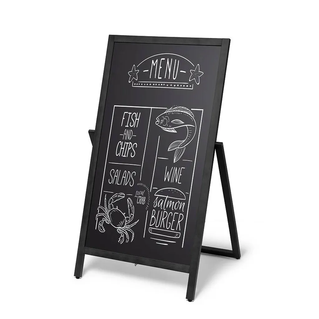 Dřevěné popisovatelné áčko Flip 49x89 cm - Černé A-Z Reklama CZ