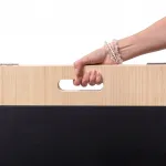 Dřevěný poutač Áčko pro psaní křídou a fixy - Světle hnědé A-Z Reklama CZ