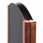 Dřevěný zaoblený poutač s křídovou tabulí 68x120 - světle hnědý A-Z Reklama CZ