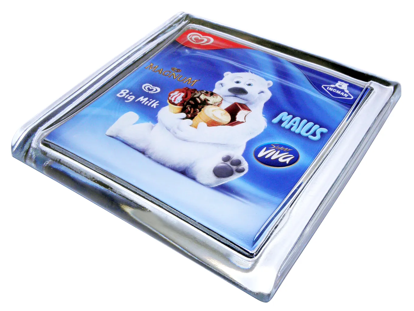 Dvojdílný reklamní skleněný mincovník COUNTER 1 One A-Z Reklama CZ