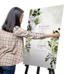 Opěrný Stojan pro umístění dřevěné tabule Černý lak A-Z Reklama CZ