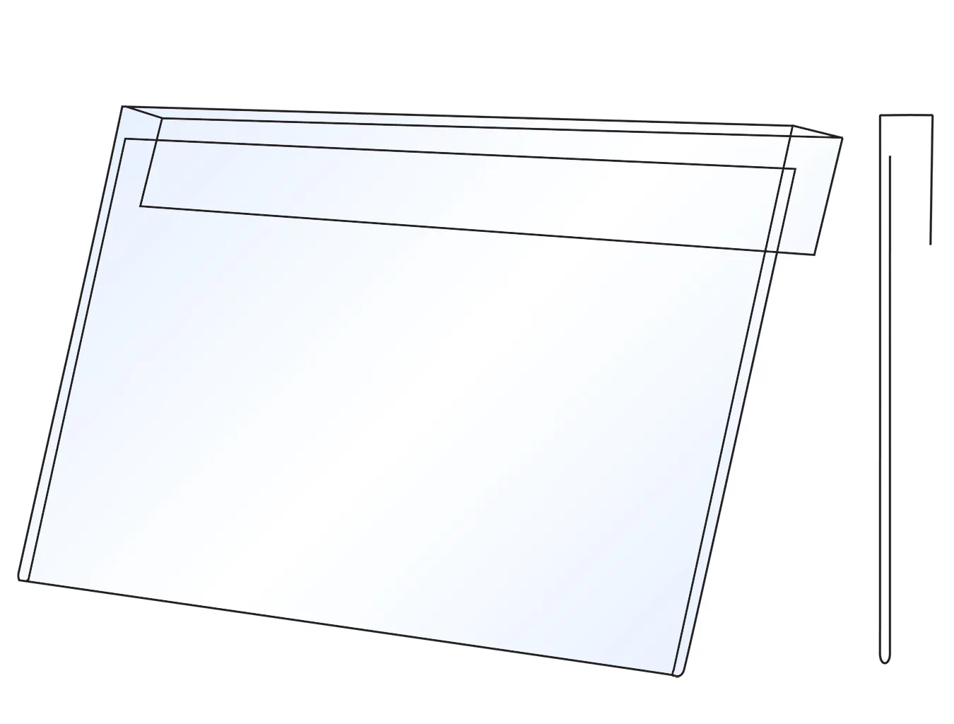 PVC Závěsná kapsa 1/2A4 na šířku Matný povrch A-Z Reklama CZ