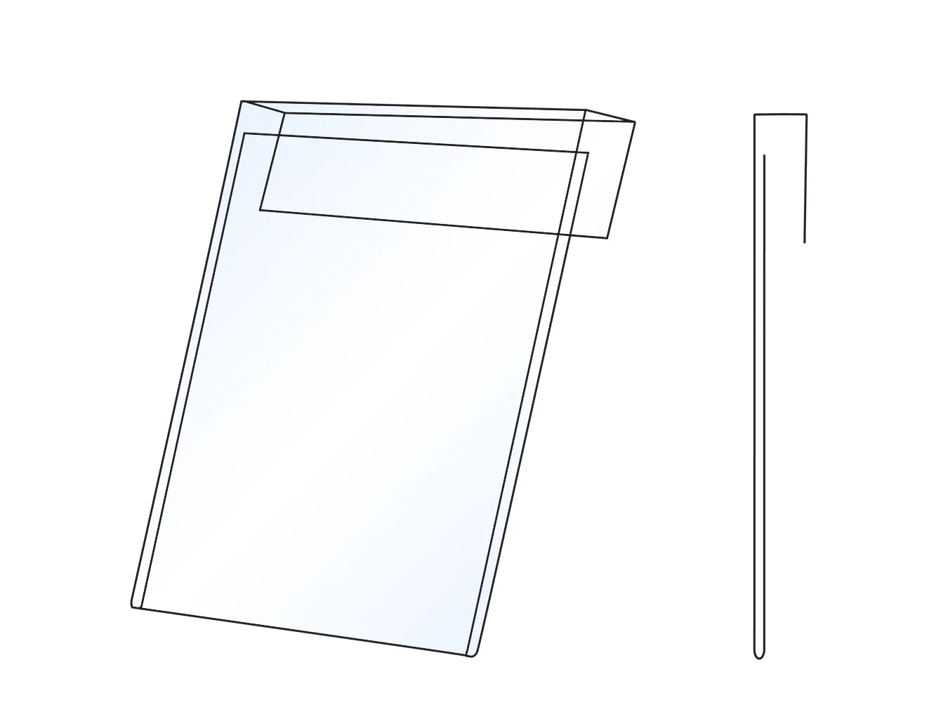 PVC Závěsná kapsa 1/2A4 na výšku Matný povrch A-Z Reklama CZ