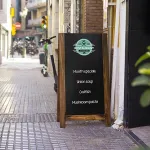 Starožitné dřevěné reklamní áčko s vysouvací tabulí A-Z Reklama CZ