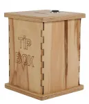 Dřevěný box na losy, kupony, sbírky a vizitky - Přírodní