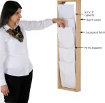 Dřevěný nástěnný zásobník na A4 letáky 1x5 boxů - Přírodní A-Z Reklama CZ