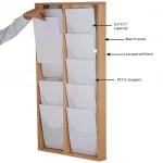 Dřevěný nástěnný zásobník na A4 letáky 2x5 boxů - Přírodní A-Z Reklama CZ Dřevěný nástěnný zásobník na A4 letáky 2x5 boxů - Přírodní A-Z Reklama CZ