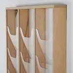 Dřevěný nástěnný zásobník na A4 letáky 3x5 boxů - Přírodní A-Z Reklama CZ