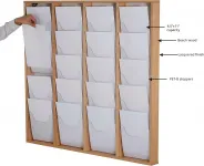 Dřevěný nástěnný zásobník na A4 letáky 4x5 boxů - Přírodní A-Z Reklama CZ