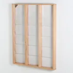 Dřevěný nástěnný zásobník na A4 letáky 4x5 boxů - Přírodní A-Z Reklama CZ
