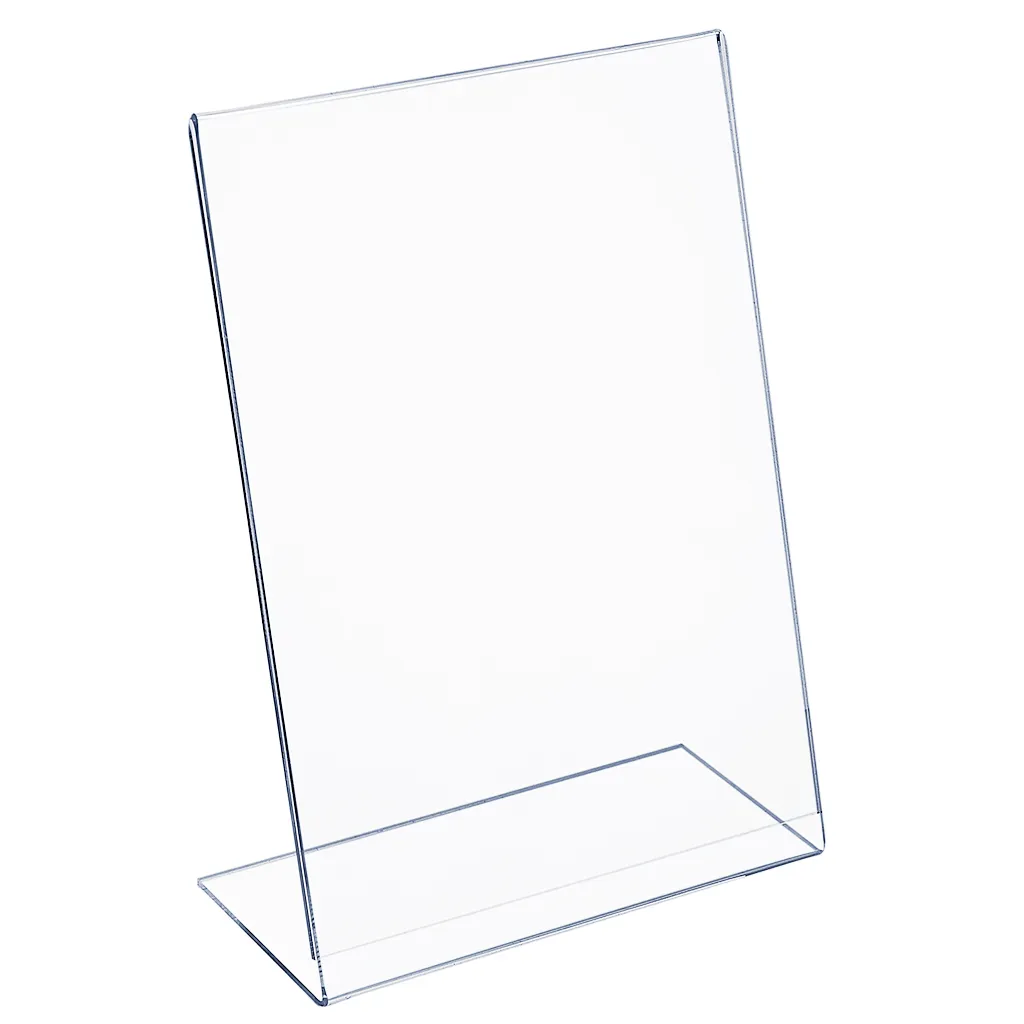 Plastový stojánek na 1 list papíru - Tvar L A5 na výšku A-Z Reklama CZ