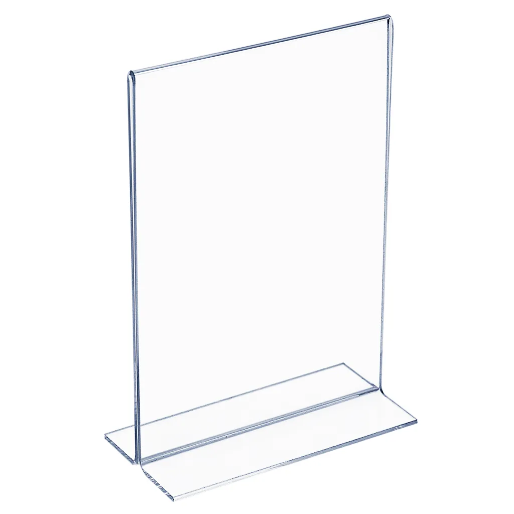 Plastový stojánek na 1 list papíru - Tvar T A5 na výšku A-Z Reklama CZ