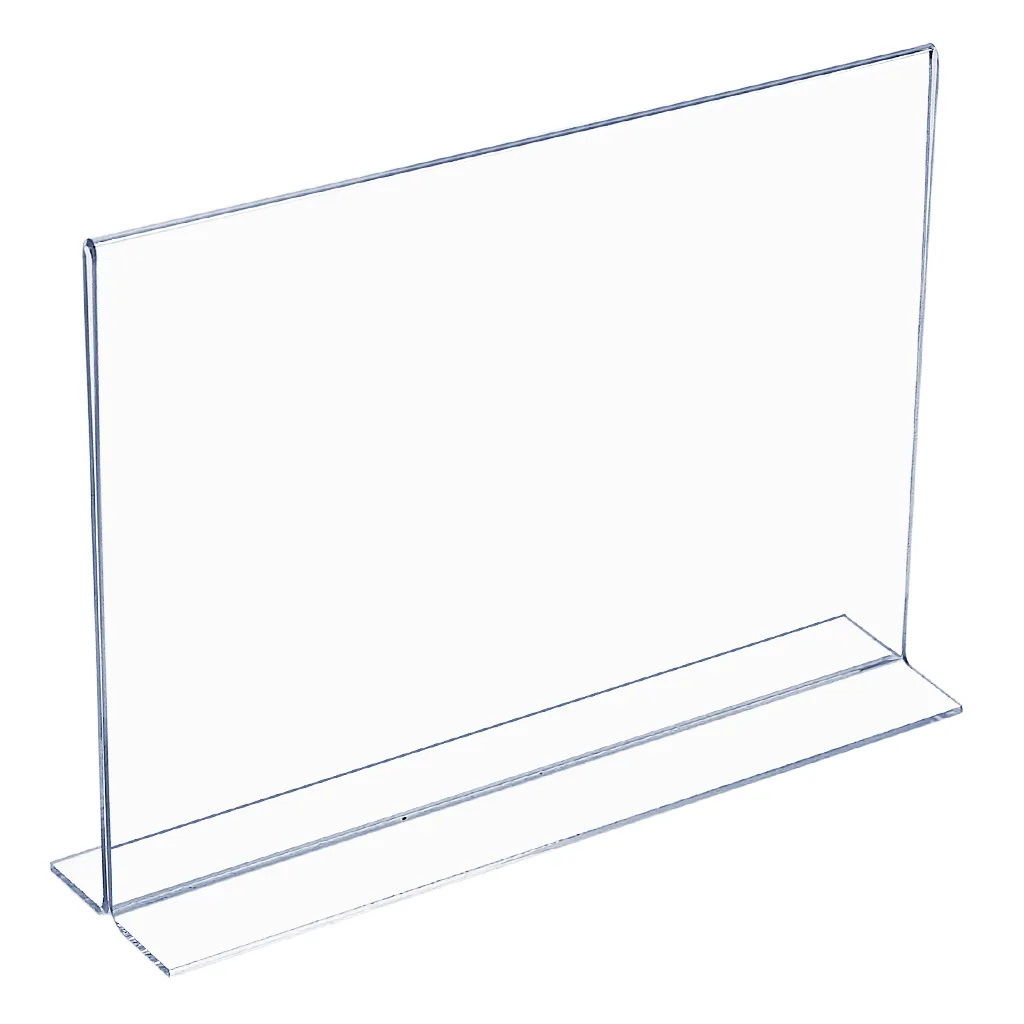 Plastový stojánek na 1 list - Tvar T vizitka na šířku A-Z Reklama CZ