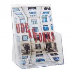 Plastový stojánek na letáky 2x A5 nad sebou stojací A-Z Reklama CZ