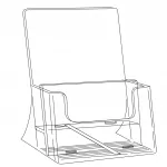 Plastový stojánek na letáky 2x A5 nad sebou stojací A-Z Reklama CZ