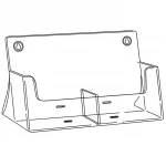 Plastový stojánek na letáky 2x A5 vedle sebe stojací A-Z Reklama CZ