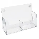 Plastový stojánek na letáky 2x A5 vedle sebe stojací