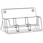 Plastový stojánek na letáky 6x DL 1/3A4 stojací - Úzký A-Z Reklama CZ