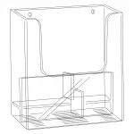 Plastový zásobník 4x DL 1/3A4, na zeď s odnimatelným vnitřkem pro variantu extra kapacity 1xA4 A-Z Reklama CZ