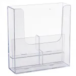 Plastový zásobník 4x DL 1/3A4, na zeď s odnimatelným vnitřkem pro variantu extra kapacity 1xA4