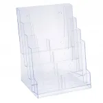 Plastový Zásobník na letáky 4x A4 s menší kapsou navíc A-Z Reklama CZ