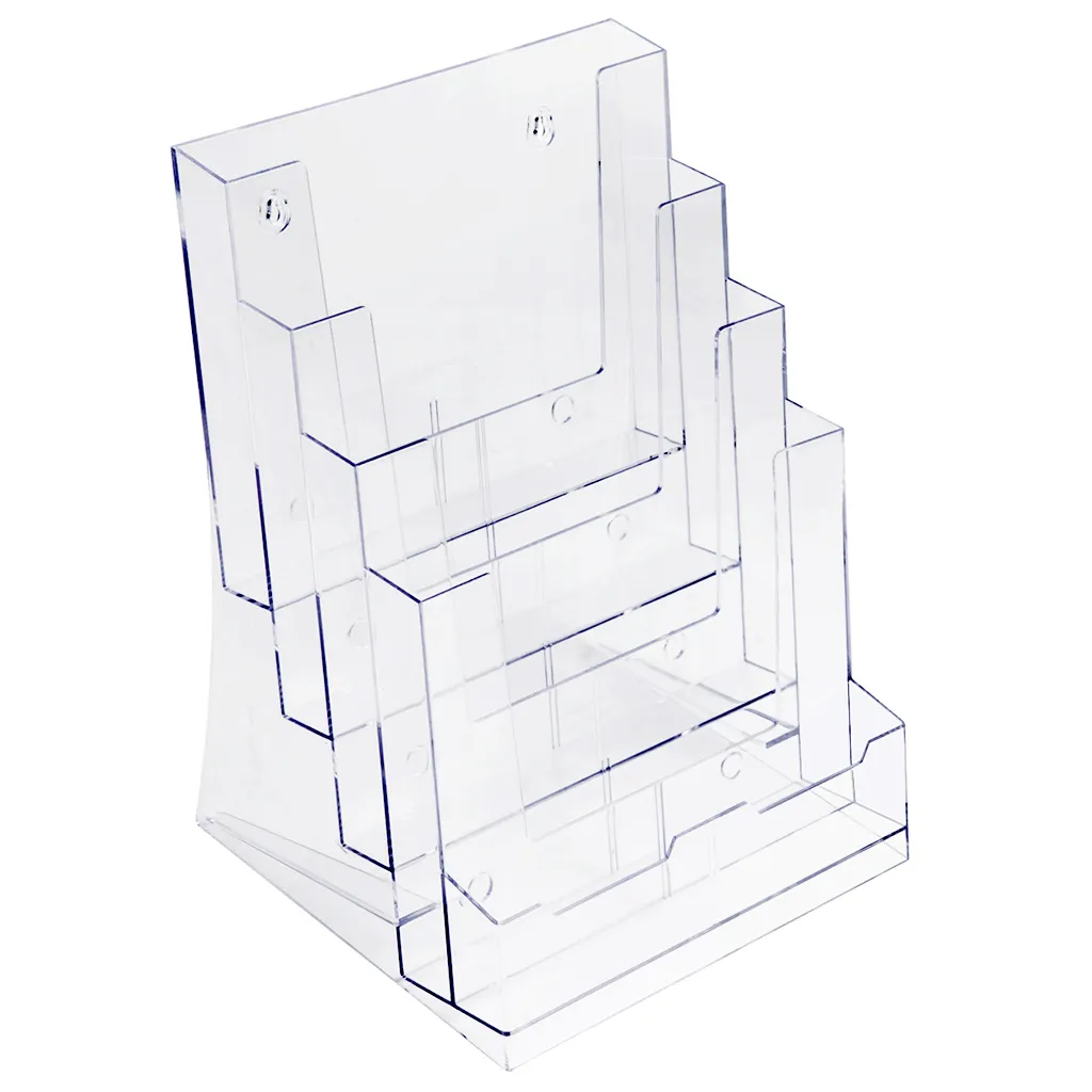 Plastový Zásobník na letáky 4x A4 s menší kapsou navíc A-Z Reklama CZ