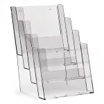 Plastový zásobník na letáky 4x A5 nad sebou stojací