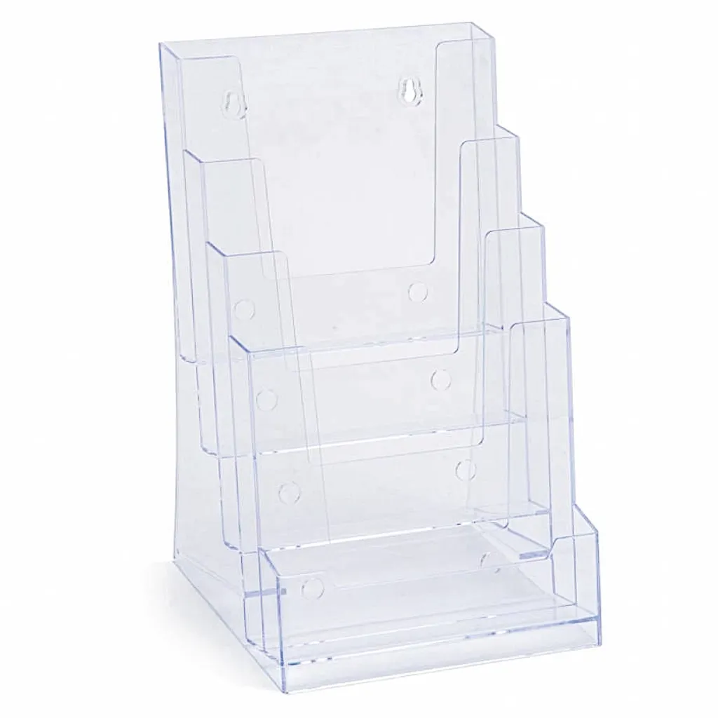 Plastový zásobník na letáky 4x A5 s menší kapsou navíc A-Z Reklama CZ