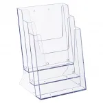 Plastový Zásobník stojací na letáky 3x A4 nad sebou