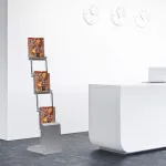 Skládací stojan na letáky Zick-Zack Portable 5x A4 - Stříbrný A-Z Reklama CZ