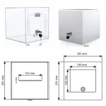 Uzamykatelný Box na peněžní dary, losy a vizitky - Bílý A-Z Reklama CZ