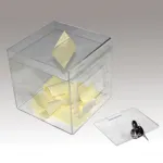 Uzamykatelný Box na peněžní dary, losy a vizitky - Čirý A-Z Reklama CZ