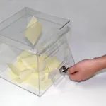 Uzamykatelný Box na peněžní dary, losy a vizitky - Čirý A-Z Reklama CZ