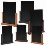 Dřevěný popisovatelný menu stojánek A4 - Světle hnědý A-Z Reklama CZ