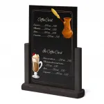 Dřevěný popisovatelný menu stojánek A5 - Černý A-Z Reklama CZ