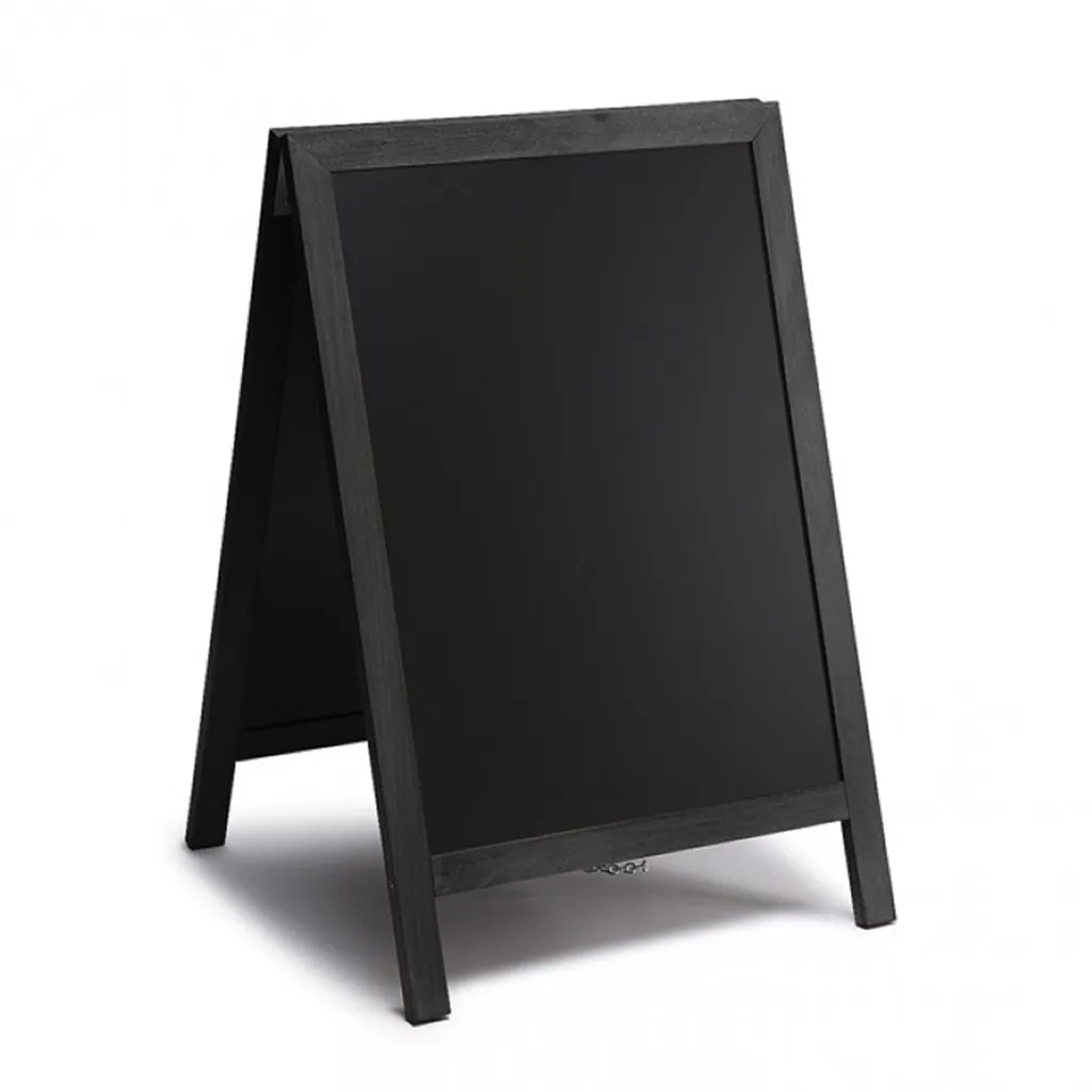 Dřevěný poutač s křídovou tabulí 55x85 - černý A-Z Reklama CZ