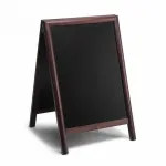 Dřevěný poutač s křídovou tabulí 55x85 - tmavě hnědý