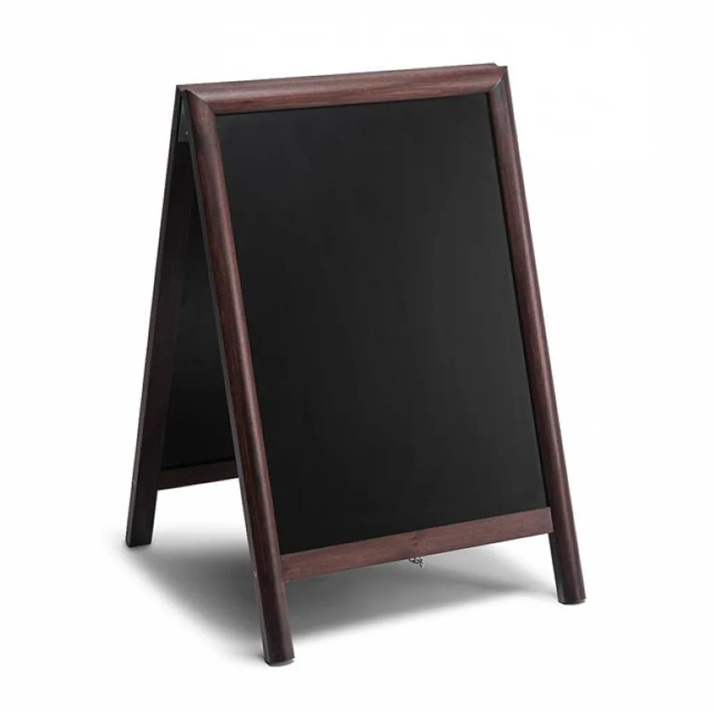 Dřevěný poutač s křídovou tabulí 55x85 - tmavě hnědý A-Z Reklama CZ