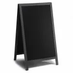 Dřevěný poutač s křídovou tabulí 68x120 - černý